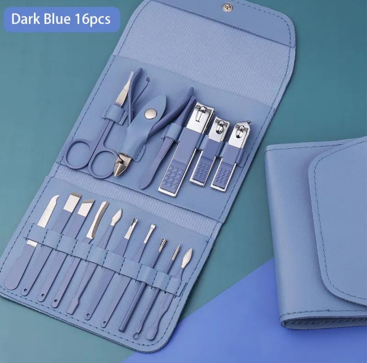 Manicure Pedicure Grooming Kit - Professional 16 Pcs Manicure Set - Stainless Steel Nail Clipper Set